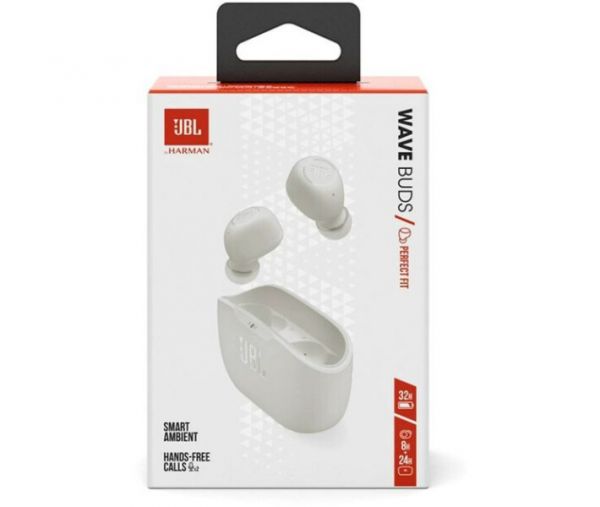 Навушники TWS JBL Wave Buds White (JBLWBUDSWHT)