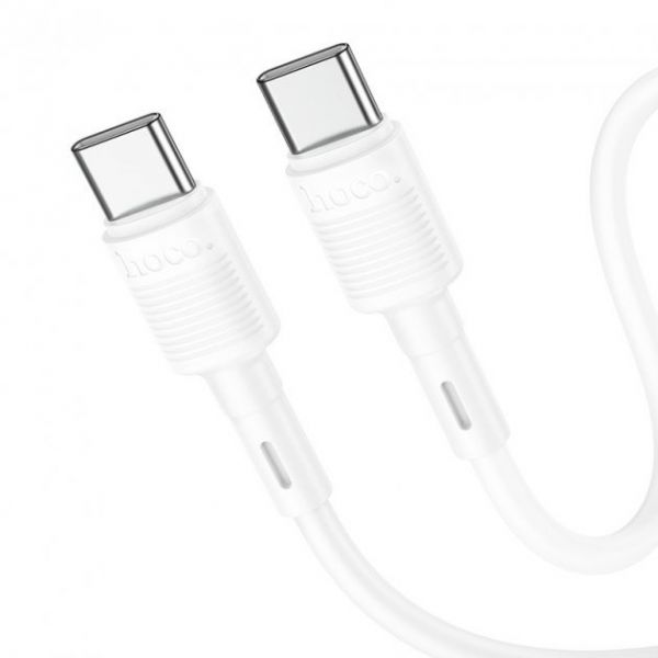 Кабель Hoco X83 Type-C to Type-C Victory 60W charging data cable White Кабель Hoco X83 Type-C to Type-C Victory 60W charging data cable White