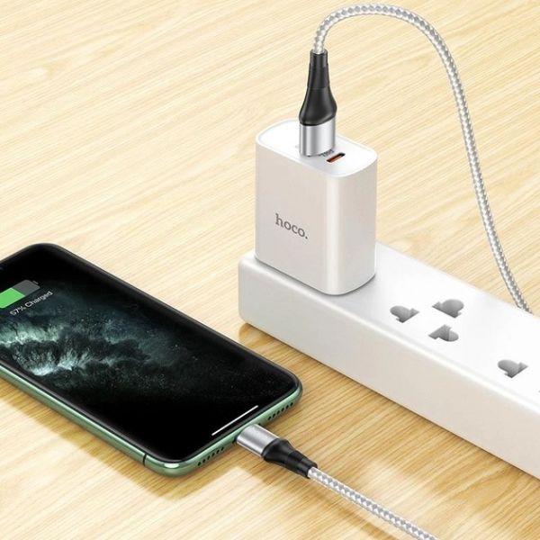 Кабель Hoco X50 Excellent charging data cable for Lightning Gray