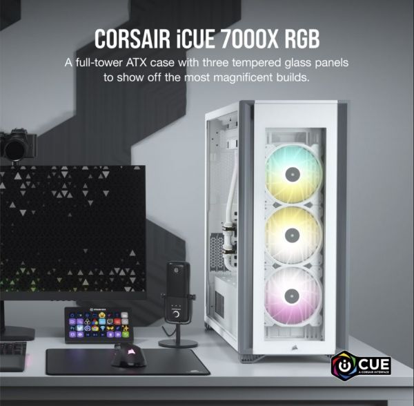 Корпус Corsair iCUE 7000X RGB Tempered Glass White (CC-9011227-WW)