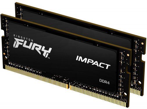 Модуль пам`ятi DDR4 Kingston FURY 64 GB (2x32GB) SO-DIMM 2933 MHz Impact (KF429S17IBK2/64)