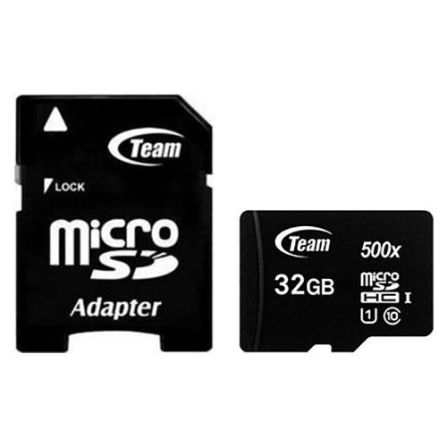 Карта пам'яті Team 32 GB Black + SD-adapter (TUSDH32GCL10U03)