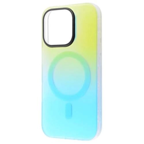 Чохол WAVE Matte Gradient Colors with Magnetic Ring iPhone 16 Pro (green\blue)