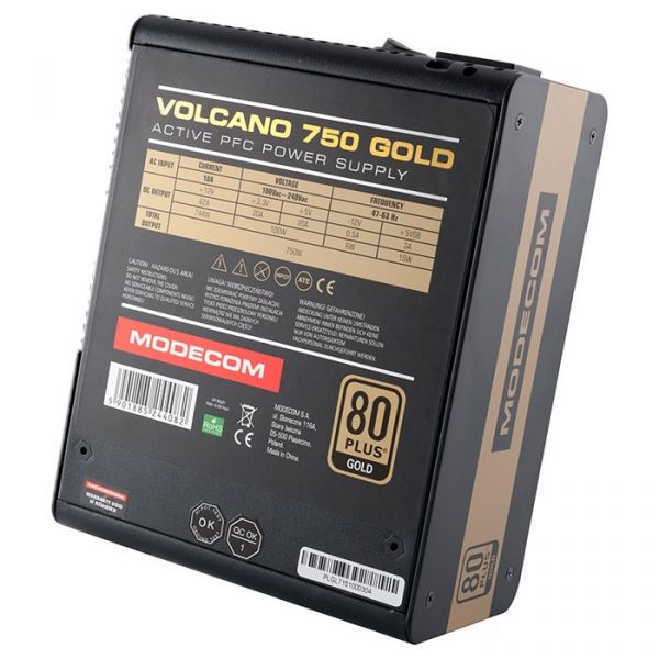 Блок живлення Modecom VOLCANO 750 GOLD (ZAS-MC90-SM-750-ATX-VOLCANO-GOLD)