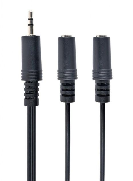 Аудіо-кабель Cablexpert 3.5 мм - 2х3.5 мм (M/F), 5 м, Black (CCA-415)