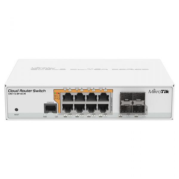 Комутатор Mikrotik CRS112-8P-4S