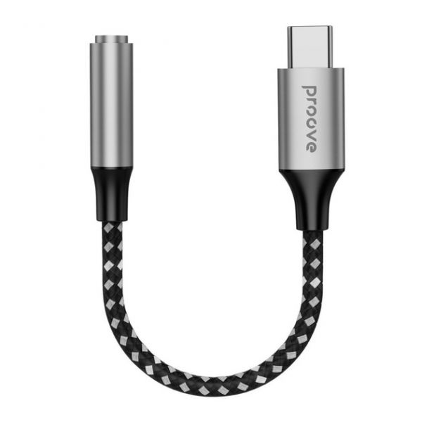 Перехідник AUX Proove SoundMesh Type-C to 3.5mm (gray)