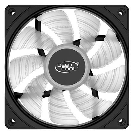 Вентилятор DeepCool RF120W, 120х120х25 мм, 3-pin, 4-pin, черный с белым