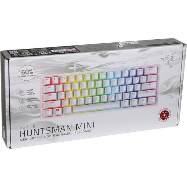 Клавіатура Razer Huntsman mini Mercury Red Switch RU White (RZ03-03392200-R3R1)