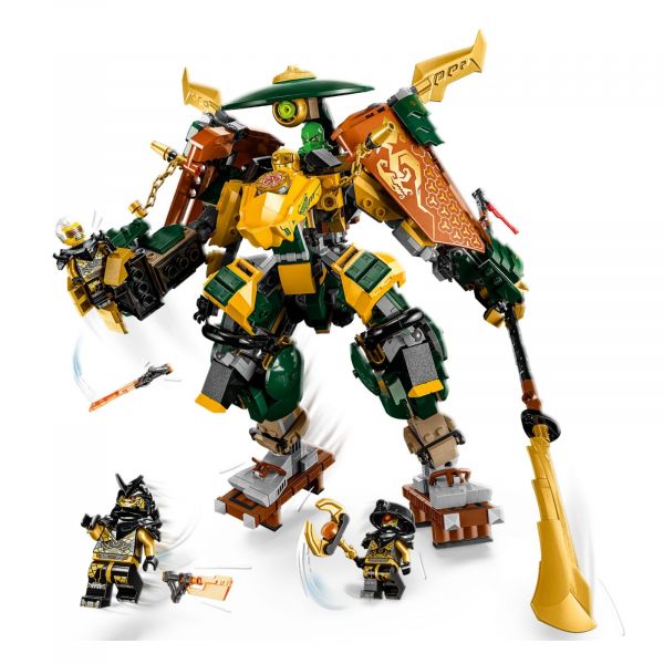 Блоковий конструктор LEGO Ninjago Командні роботи ніндзя Ллойда й Арін (71794)
