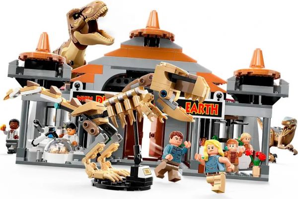 локовий конструктор LEGO Центр для відвідувачів: T. Рекс та атака ящера (76961)