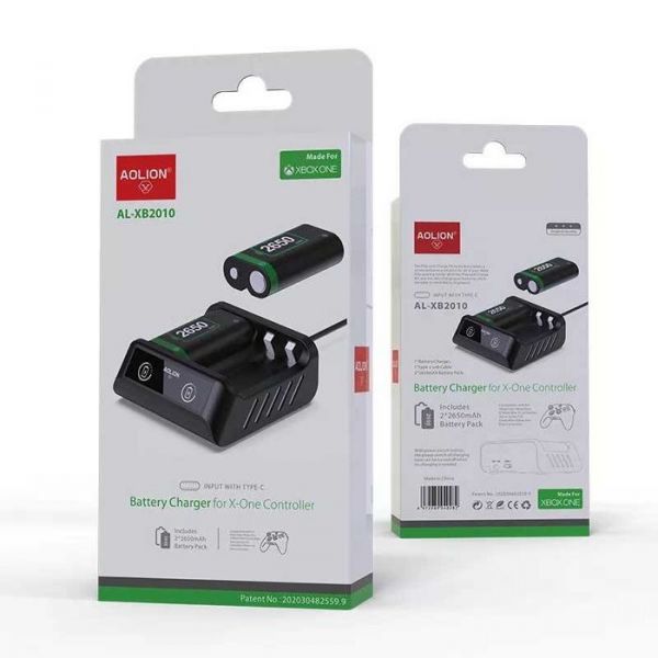 Зарядна станція Aolion Battery Charger For Xbox with 2pack battery 2650 mAh