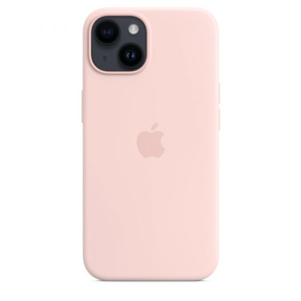 Чохол Apple Silicone Case with MagSafe iPhone 14 (1:1 original) Chalk Pink