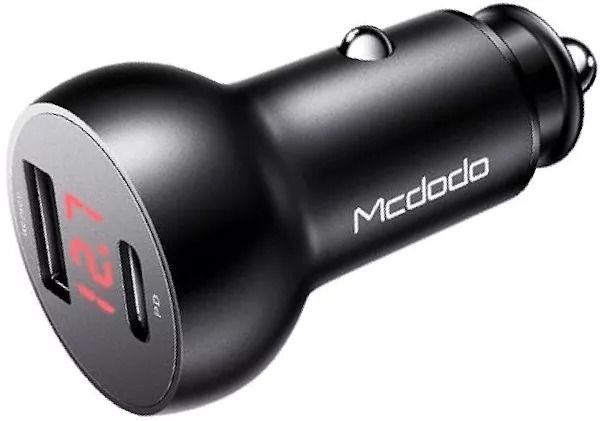 Зарядний пристрій McDodo Mushrooms Series PD 30W Car Charger with Digital Display CC-6810 Black