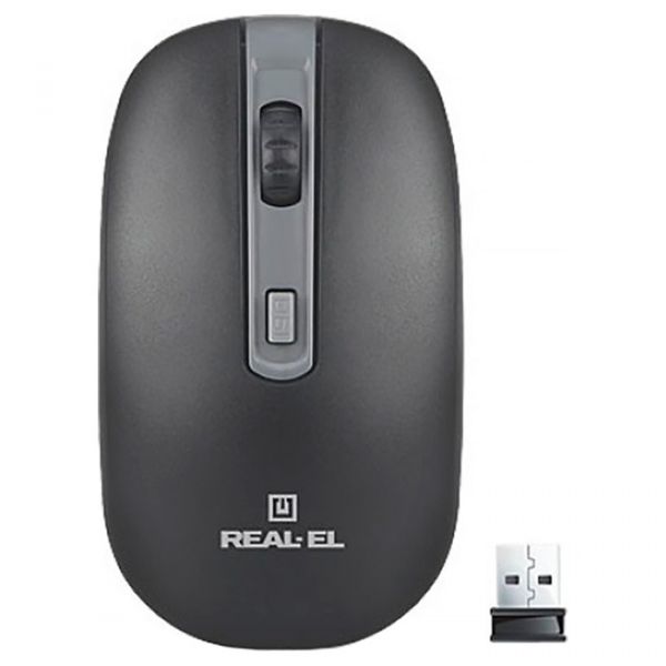 Миша бездротова REAL-EL RM-303 Black/Grey USB