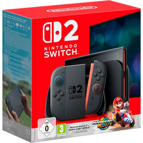 Ігрова консоль Nintendo Switch 2 Black Mario Kart World Bundle (0045496321529)