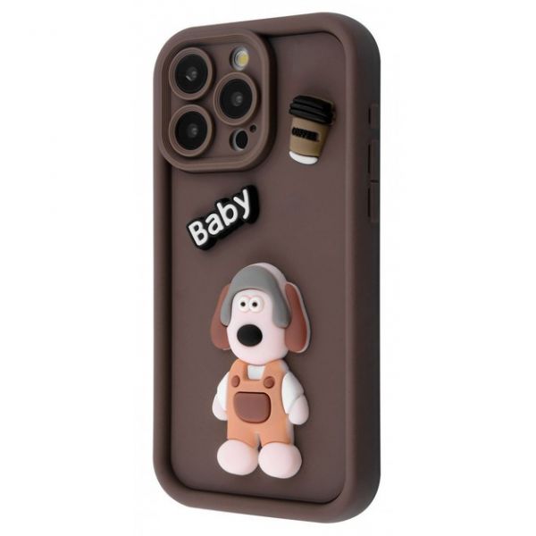 54861  Чохол Pretty Things Case iPhone 15 Pro (brown/baby)