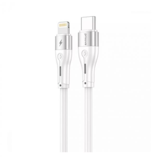 Кабель Proove Soft Silicone Type-C to Lightning 2.4A (1m) (white)