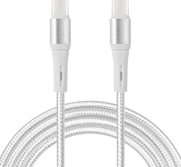 Кабель Glasscove BRAID Type-C - Type-C 60w 1.2m(GB-CC160WH) White
