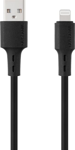 Кабель Glasscove FLEX USB - Lightning 2.4A 1m (GF-AL124BK) Black