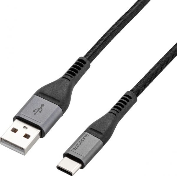 Кабель BRAID2 USB - Type-C 3A 1m (GB-AC13BK) Black