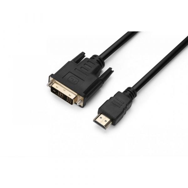 Кабель Prologix Premium HDMI - DVI V 1.3 (M/M), Single Link, 18+1, 0.5 м, Black (PR-HDMI-DVI-P-01-30