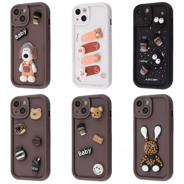 54854  Чохол Pretty Things Case iPhone 13 (brown/baby)