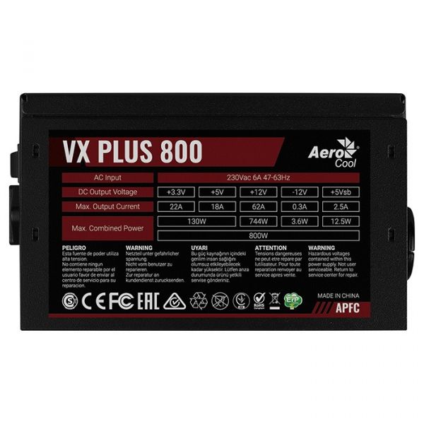 Блок живлення AeroCool VX Plus 800 (ACPN-VS80AEY.11)