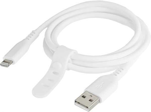 Кабель SOFT USB - Lightning Silicone 2.4A 1m (GS-AL12WH) White