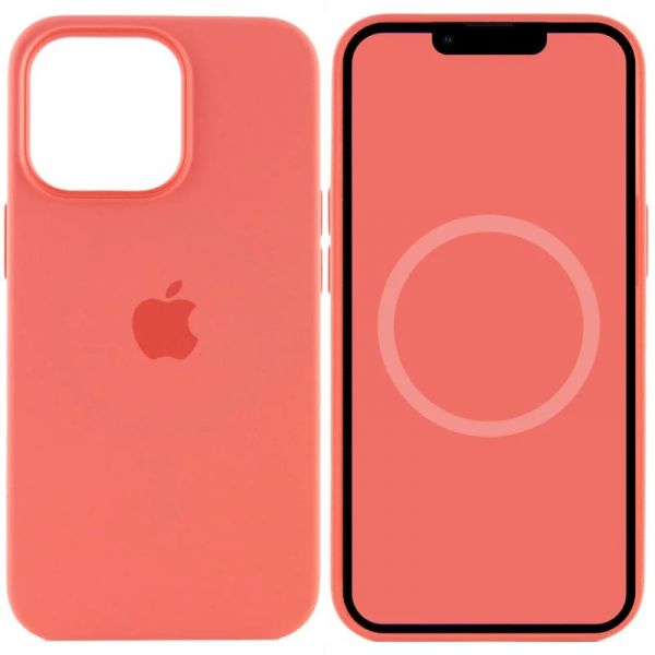 Чохол Apple Silicone Case with Animation & MagSafe iPhone 15 (1:1 original), Guava