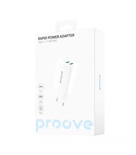 МЗП Proove Rapid 30W (2 USB + Type-C) (white)