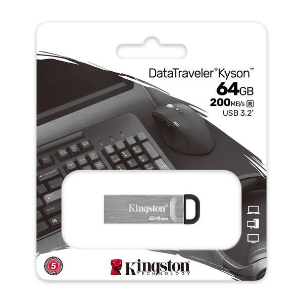 Накопичувач Kingston   64GB USB 3.2 Type-A Gen1 DT Kyson