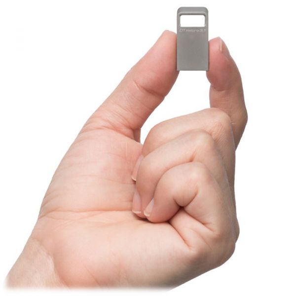 USB флеш накопичувач 64GB Kingston DataTraveler Micro 3.1 Metal Silver (DTMC3/64GB)