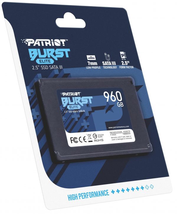 SSD накопичувач PATRIOT Burst Elite 960 GB (PBE960GS25SSDR)