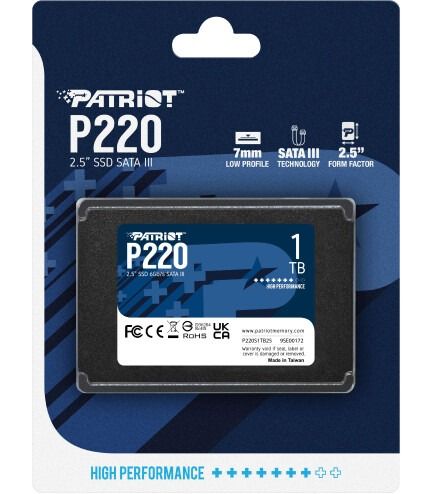 SSD накопичувач PATRIOT P220 1 TB (P220S1TB25)