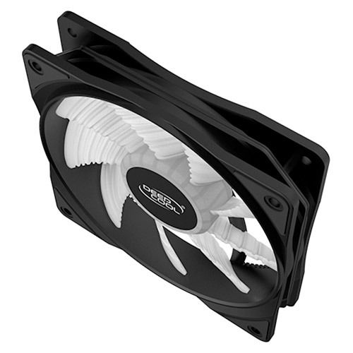 Вентилятор DeepCool RF120B, 120х120х25 мм, 3-pin, 4-pin, черный с белым