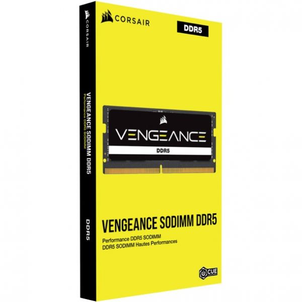 Модуль пам`ятi SO-DIMM 16GB/4800 DDR5 Corsair Vengeance Black (CMSX16GX5M1A4800C40)