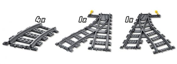Блоковий конструктор LEGO City Залізничні стрілки, 8 деталей (60238)