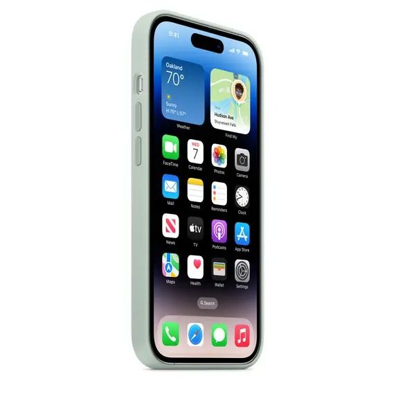 Чохол Apple Silicone Case with MagSafe iPhone 14 Pro (1:1 original) Succulent