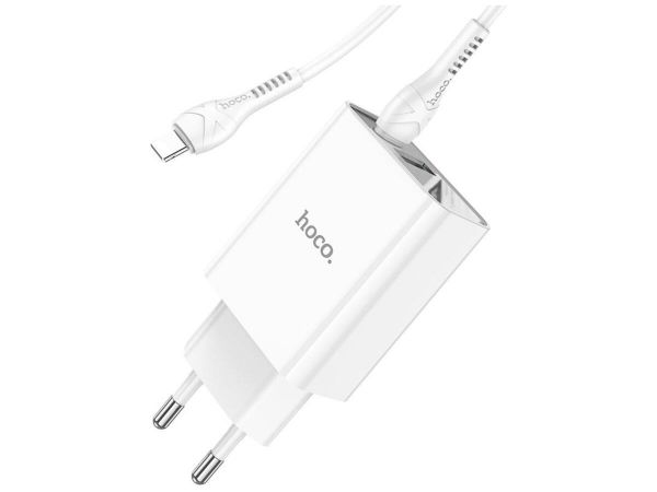 МЗП Hoco C100A PD20W + QC3.0 charger with digital display ( EU ) White