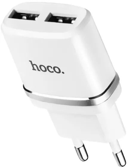 Зарядний пристрій  HOCO C12 2USB 2.4A White