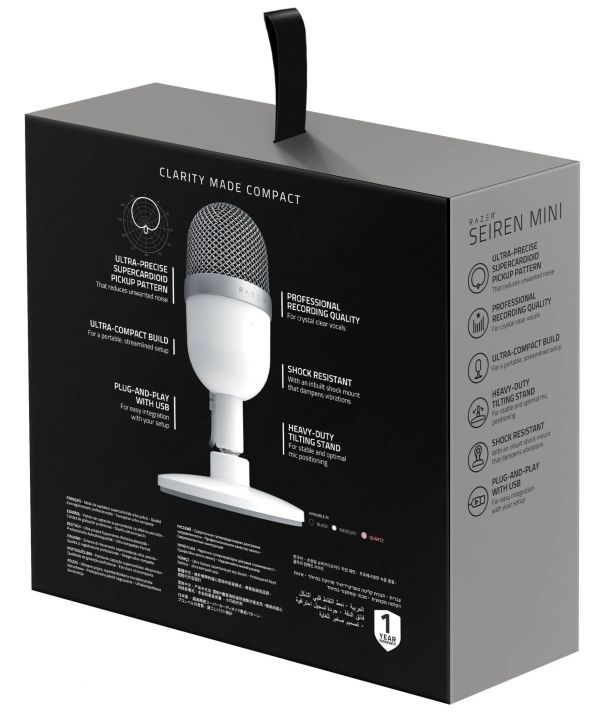 Мікрофон для ПК Razer Seiren mini Mercury (RZ19-03450300-R3M1)