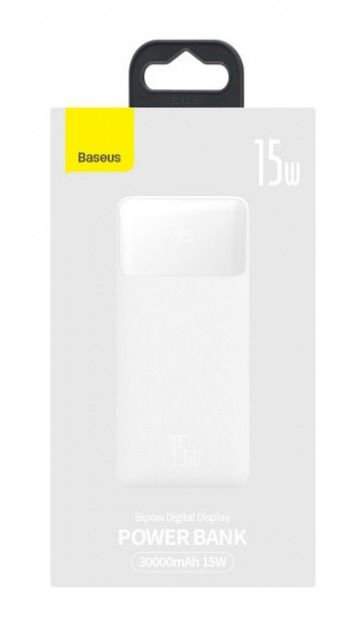 Універсальна мобільна батарея Baseus Bipow Power bank 30000mAh White 15W (9PPDML-K02)