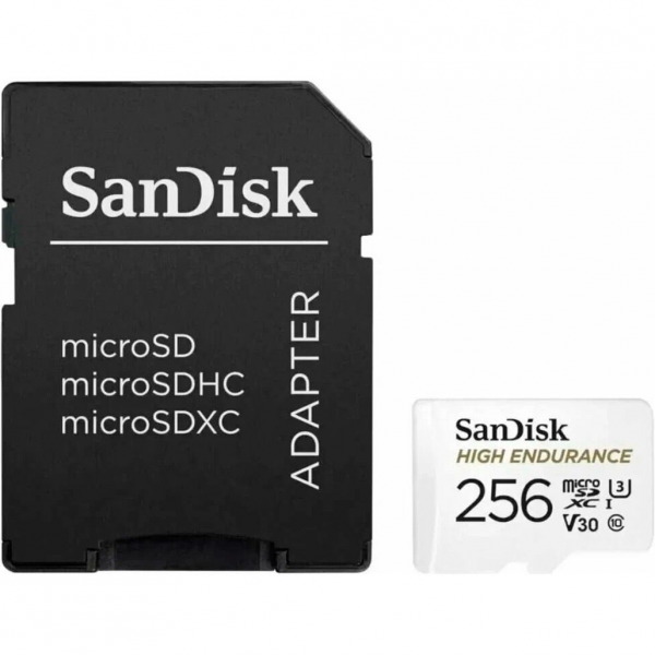 Карта пам'яті SanDisk 256GB microSD class 10 UHS-I U3 V30 High Endurance (SDSQQNR-256G-GN6IA)