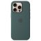 Чохол Silicone Case with Button, Animation & MagSafe iPhone 16 Pro (1:1 original), Lake Green