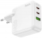 Зарядний пристрій Hoco C115A Header PD65W three-port (2C1A) charger (EU) White