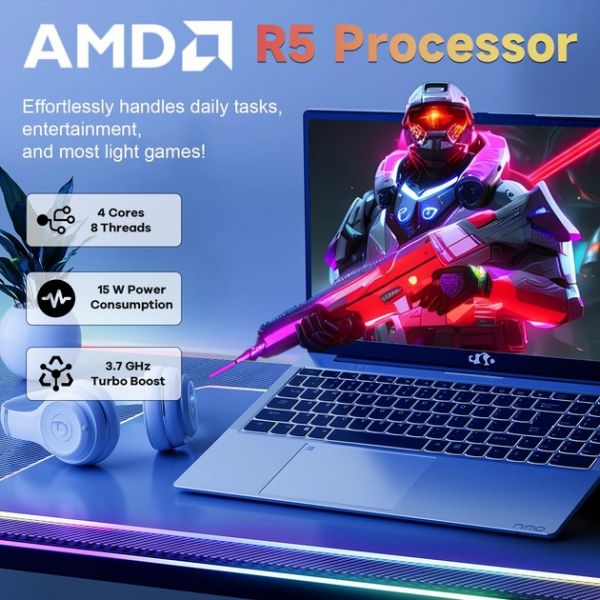 Ноутбук NIMO N152 AMD R5 3500U/16/512 Silver / 15,6