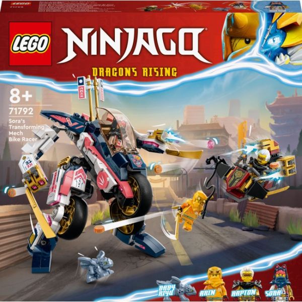 Блоковий конструктор LEGO Ninjago Перегоновий робобайк-трансформер Сори (71792)