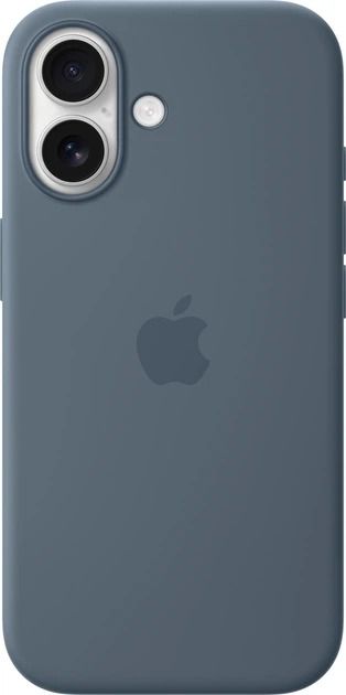 Silicone Case with Button, Animation & MagSafe iPhone 17 (1:1 original), Anchor Blue