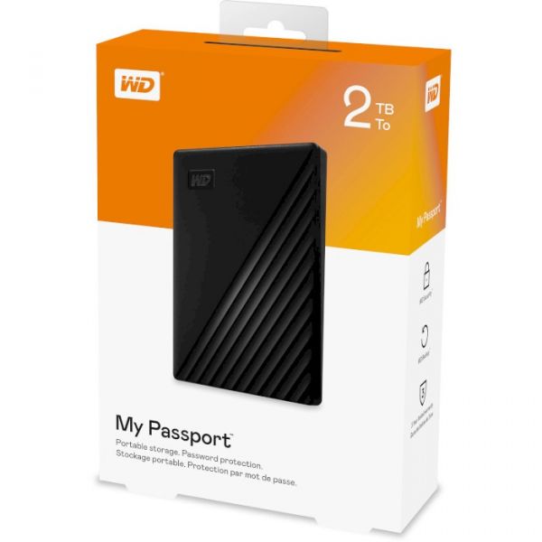 Зовнішній жорсткий диск 2.5" USB 2.0TB WD My Passport Black (WDBYVG0020BBK-WESN)